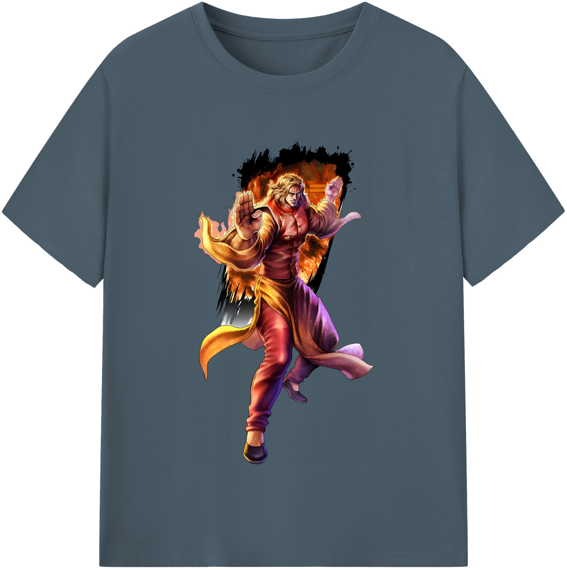（画像用） 北斗の拳 Fist of the North Star 綿100％半袖Tシャツ（フロントプリント）